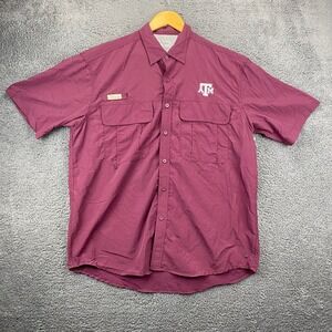 Chiliwear Texas A&M Aggies Fishing Shirt Button‎ Up Short Sleeve XL